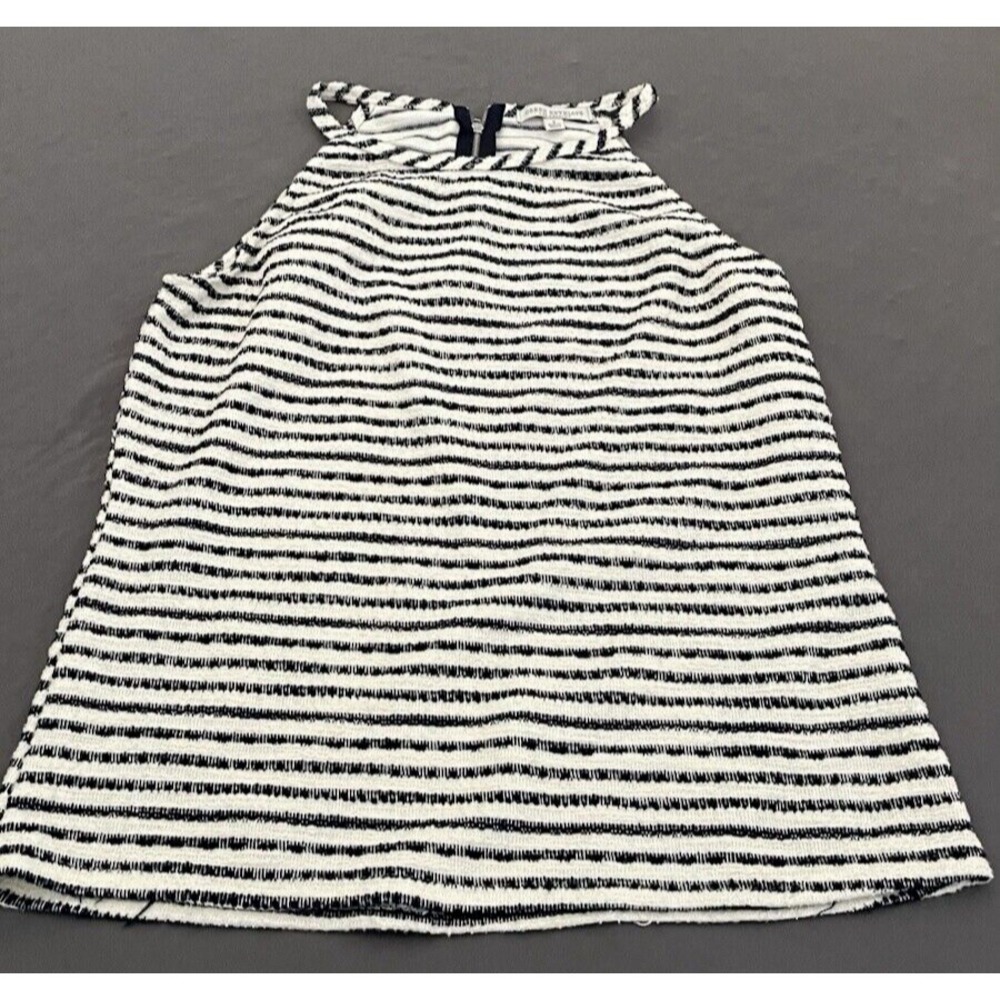 Green Envelope Blue & White Striped‎ Tank Top Womens Size Small Textured Shirt - Picture 5 of 11